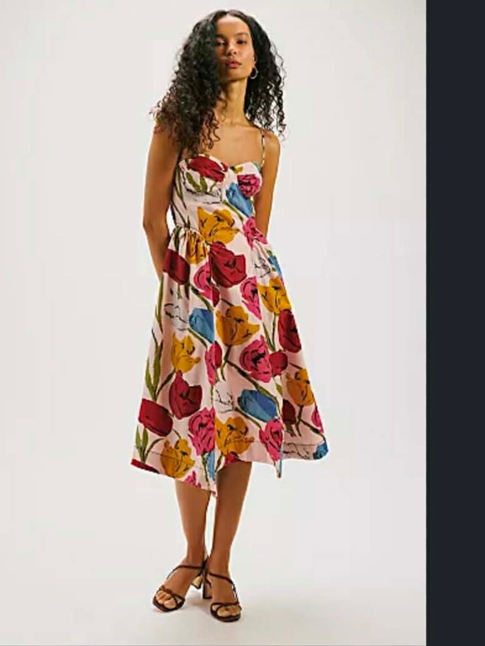Free People Cherish Printed Midi Dress - Women's size 0 (XS)
